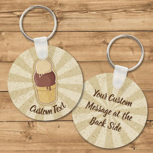 Two Balls Ice Cream Cup Keychain