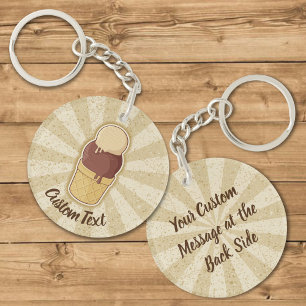 Two Balls Ice Cream Cup Keychain