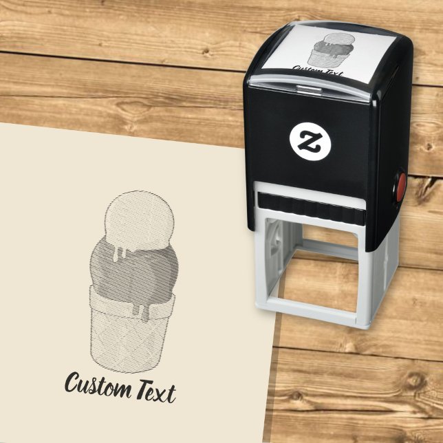 Two Balls Ice Cream Cup Self-inking Stamp (Creator Uploaded)