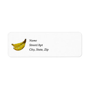 Two Bananas Drawing Add Your Own Address Labels