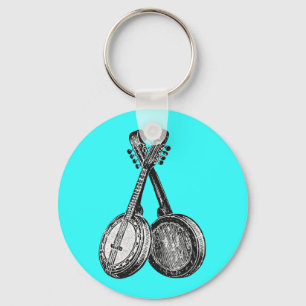 Two Banjos Key Ring
