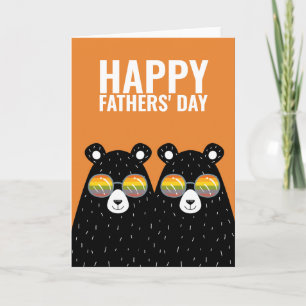 Two Bear Dads Happy Gay Fathers Day Card