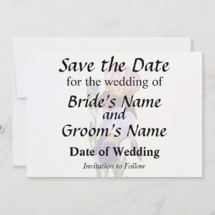 Two Bearded Irises One Maroon One Purple Save The Date