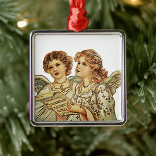 Two Beauthful Angels Metal Tree Decoration