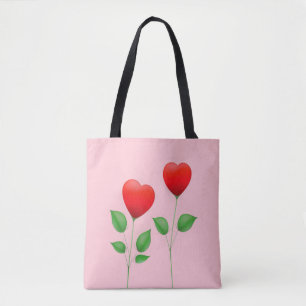Two Beautiful Enchanting Hearts Tote Bag
