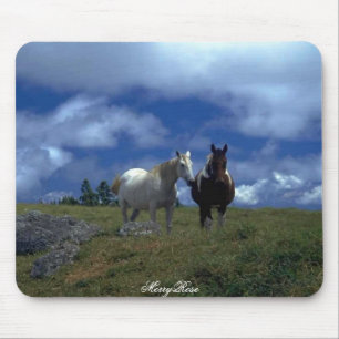 Two Beautiful Horses Mouse Pad