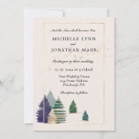 Two Become One Christian Wedding Forest Trees