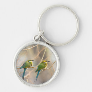 Two Bee-eaters Key Ring