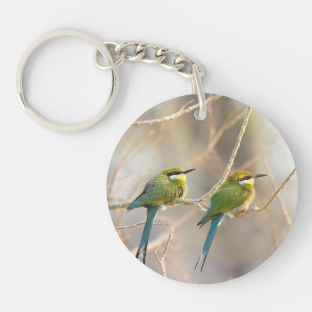 Two Bee-eaters Key Ring (Front)