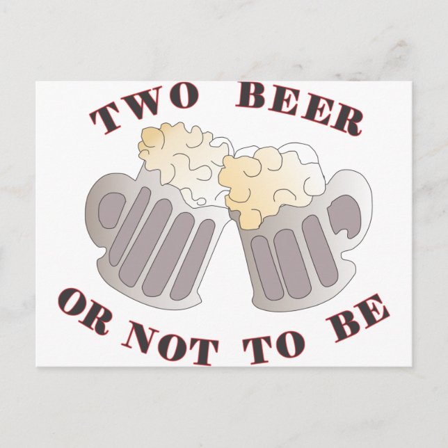 two beer postcard (Front)