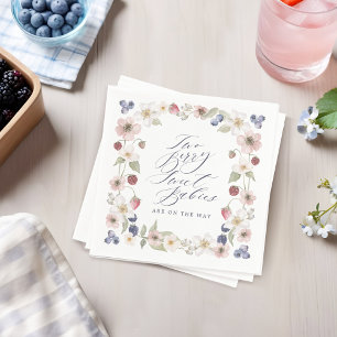 Two Berry Sweet Babies Wild Berry & Flowers Shower Napkin