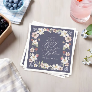 Two Berry Sweet Babies Wild Berry & Flowers Shower Napkin