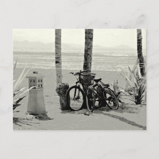 Two Bicyles on Sanur Beach in Bali Postcard (Front)