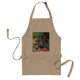 Two Bikes in a Rack Adult Apron