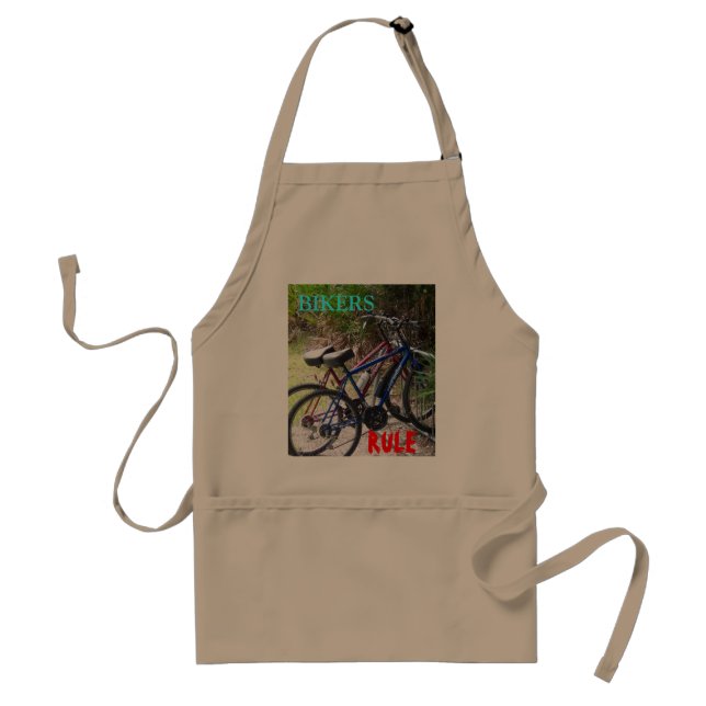 Two Bikes in a Rack Adult Apron (Front)