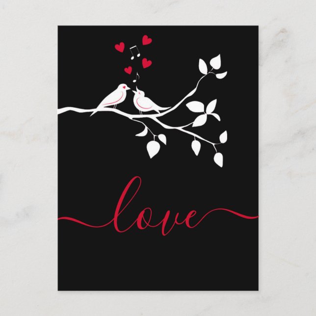 two bird in love postcard (Front)