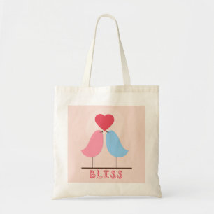 Two Birds and a heart Tote Bag