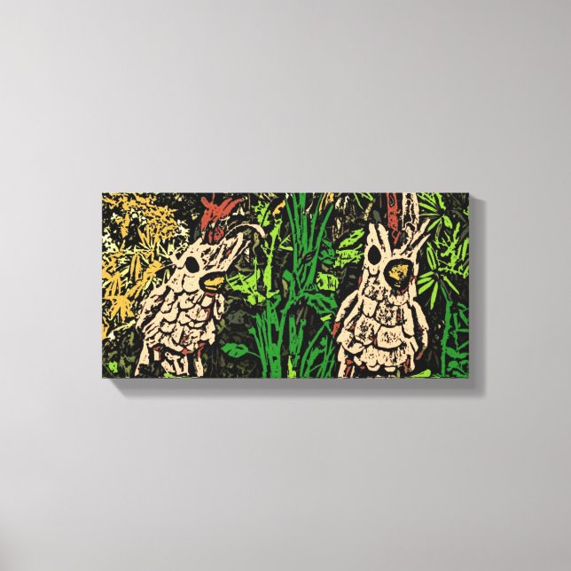 Two birds artistic canvas print (Front)