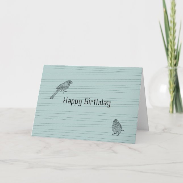 Two Birds Birthday Card (Front)