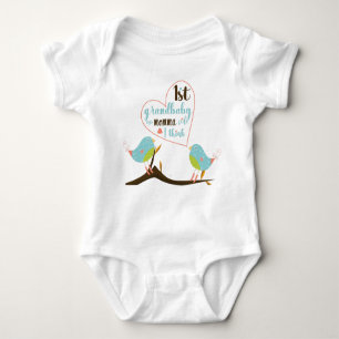 Two birds "First Grandbaby" Baby Bodysuit