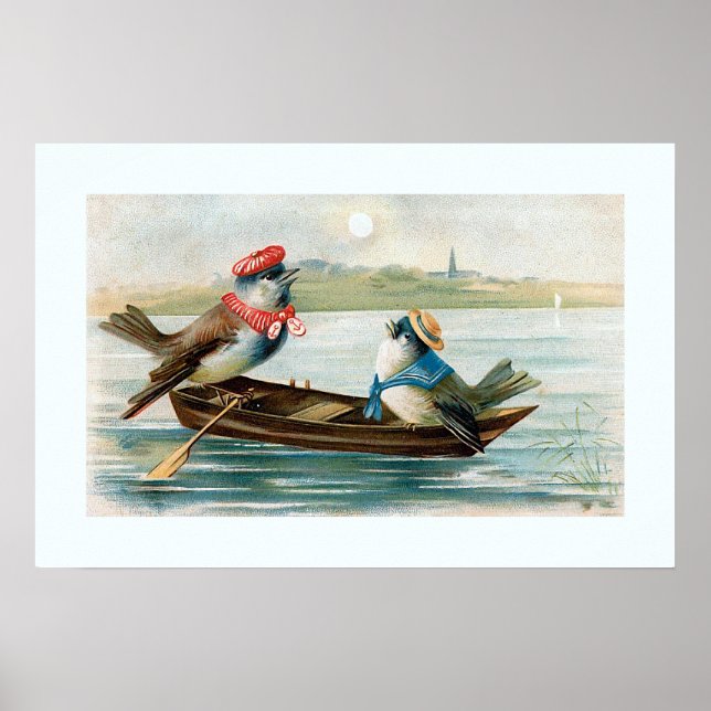 Two Birds in a Boat Poster (Front)