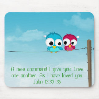 Two Birds on A Wire Mouse Pad