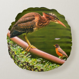 Two birds round cushion