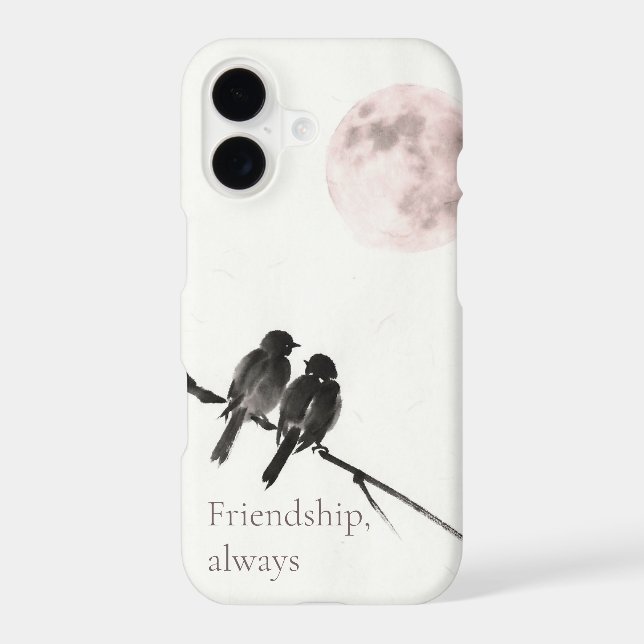 Two Birds Sumi-E | Friendship, Always | Phone Case (Back)