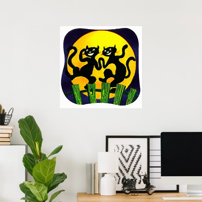 Two Black Cats Poster (Creator Uploaded)