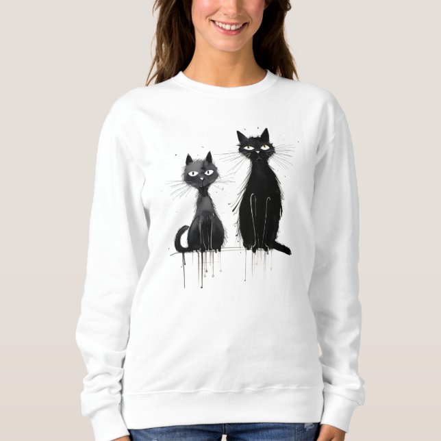 Two Black Cats Sweatshirt (Front)