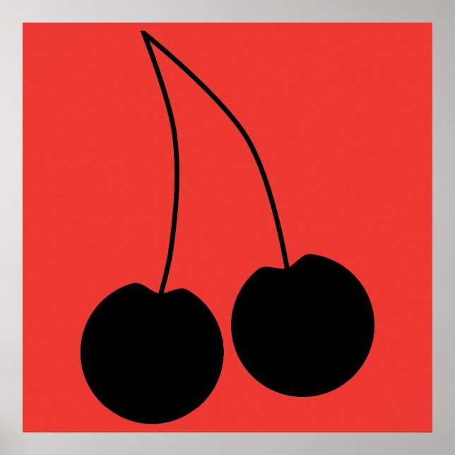 Two Black Cherries. Poster (Front)