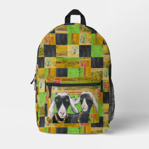 Two Black Goats Backpack 'Print Cut Sew Bag'