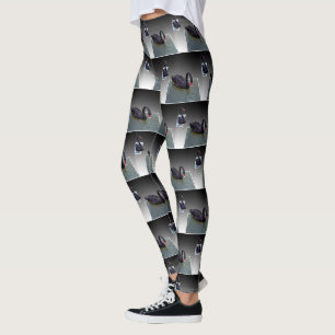 Two Black Swans Popout Art, Ladies Leggings