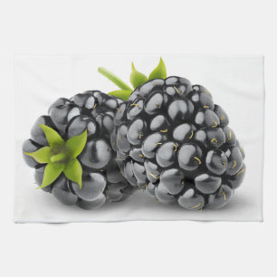 Two blackberries tea towel