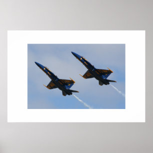 Two Blue Angels Poster