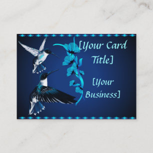 Two Blue Hummingbirds Business Card