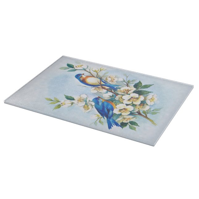 Two Bluebirds Cutting Board (Corner)