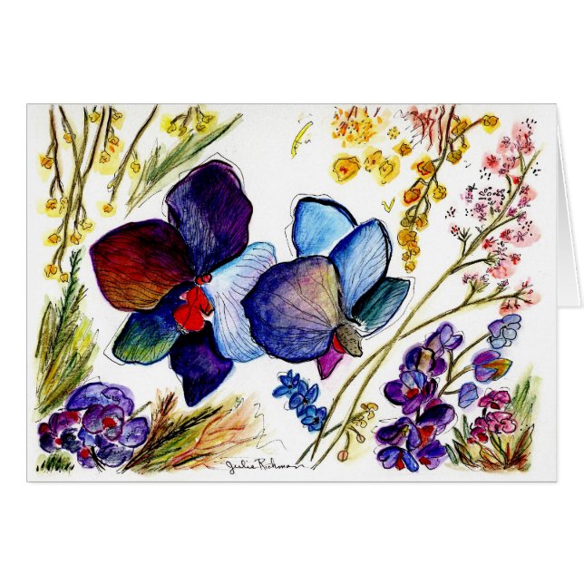 Two BlueOrchids Card 37 Card (Front Horizontal)