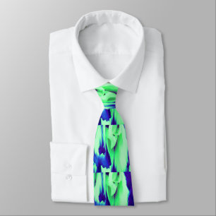 Two blues pale and deep sea pattern design tie