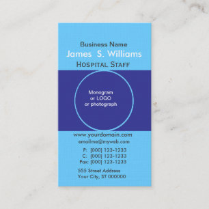 Two Blues Unique Business Deep Blue Edgy Designer Card
