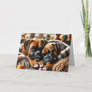 Two Boxers, One Heart: A Paw-sitively Perfect Vale Holiday Card