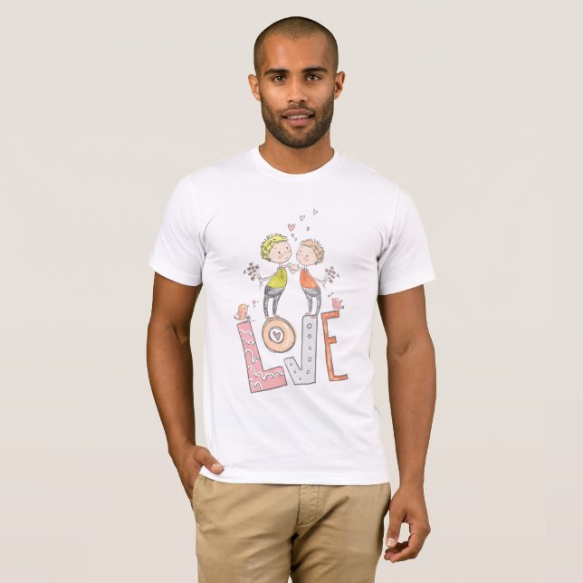 Two Boys In Love T-Shirt (Front Full)