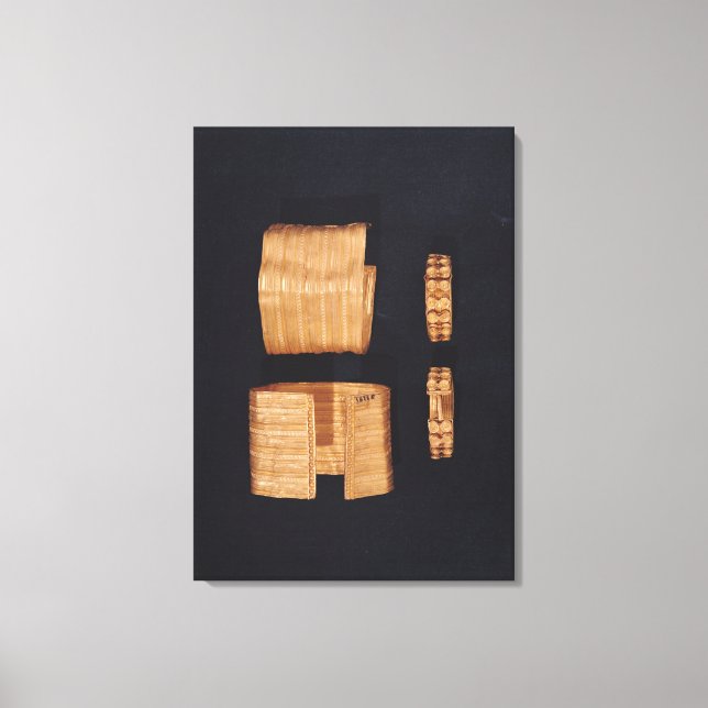 Two bracelets and a pair of earrings canvas print (Front)
