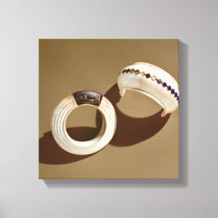 Two bracelets, from the Tomb of Tutankhamun Canvas Print