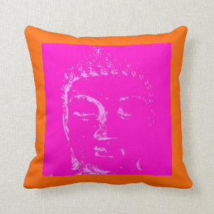 Two Branching Out pink/orange buddha pillow