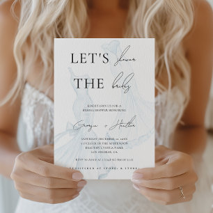 Two Brides LGBTQ Watercolor Dress Bridal Shower Invitation