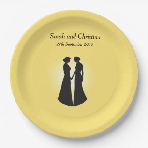 Two Brides Paper Plate