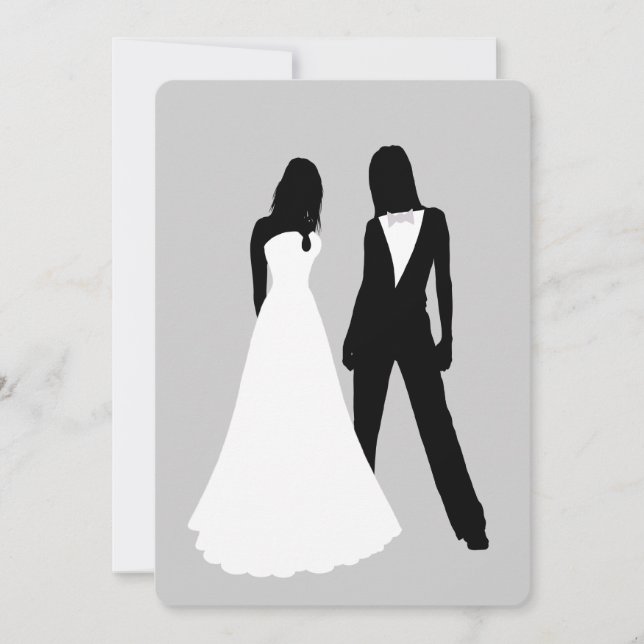 Two Brides Wedding Invitation (Front)