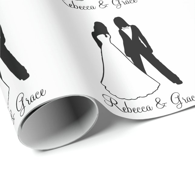 Two Brides Wedding Wrapping Paper (Roll Corner)
