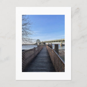Two Bridges with River Postcard
